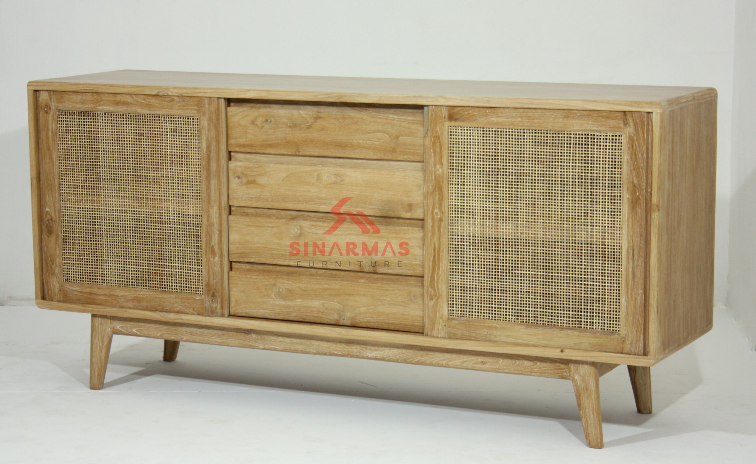 Buffet 2 Sliding Doors 4 Drawers - SINARMAS Handcrafted Furniture